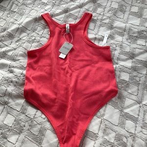 Thong halter top bodysuit